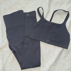 SET Active Sculptflex Leggings Set in Pebble Size Small